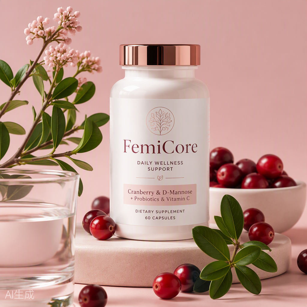 FemiCore natural bladder support supplement bottle